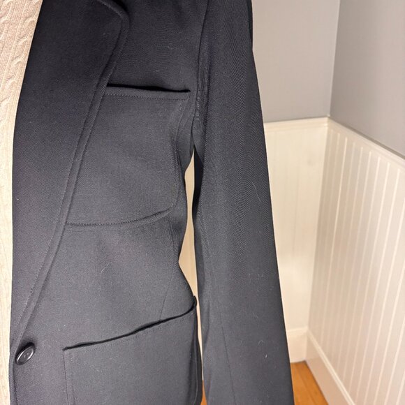 YSL RIVE GAUCHE VINTAGE BLACK GABERDINE BLAZER 1990's size 38 - Picture 5 of 11